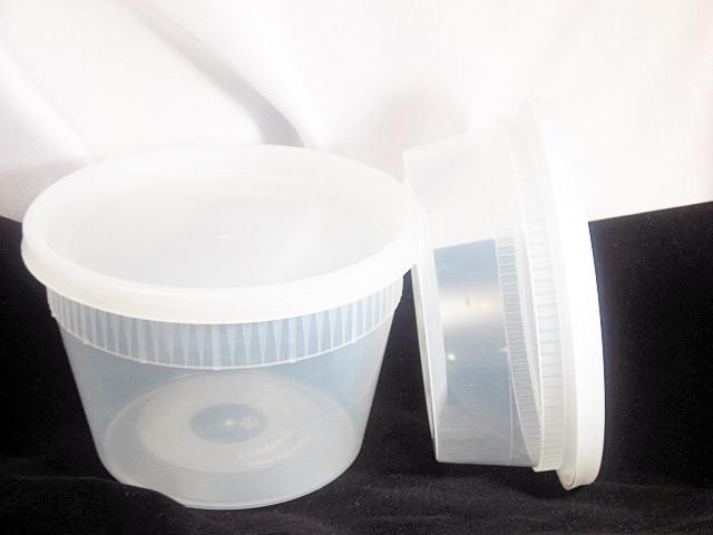 Reusable Plastic Containers 8oz or 16 oz Sizes
