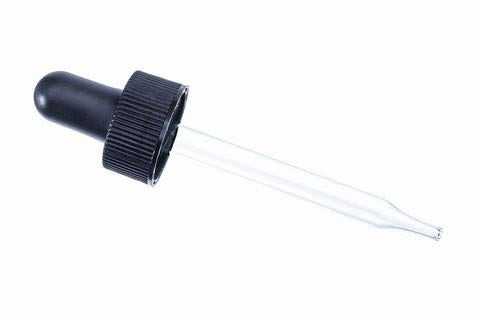 1 oz 20-400 Glass Dropper Tip w/ Rubber Bulb