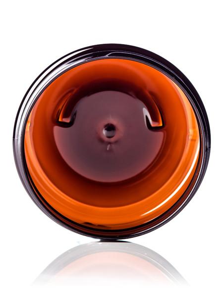 8 oz PET Amber Single-Wall Jar with Lid