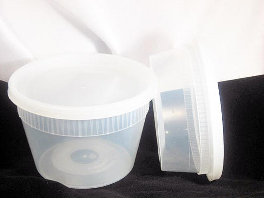 Reusable Plastic Containers 8oz or 16 oz Sizes